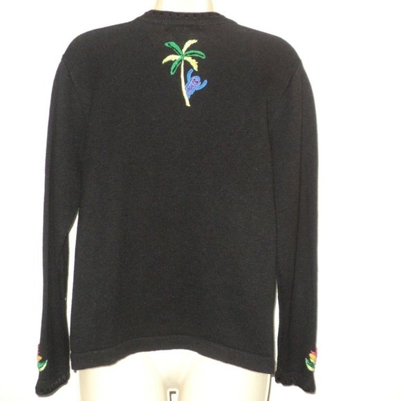 Jack B. Quick Sz M Cardigan Sweater Jungle Animals - Picture 4 of 5